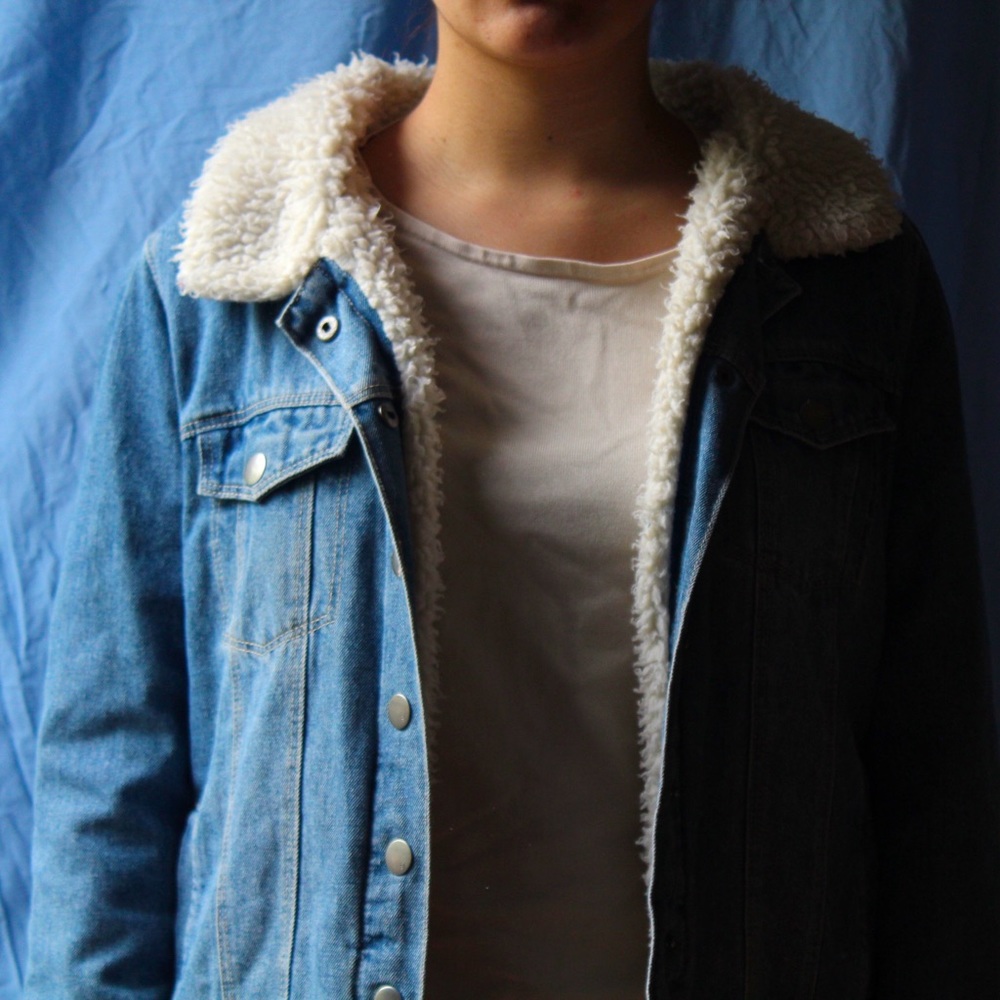 Brand New Wool lined jean jacket